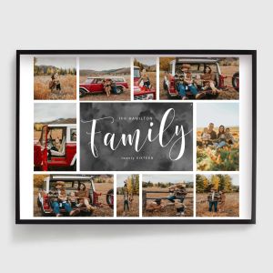 Personalised Poster -   Family Photo Collage - 10 Photos