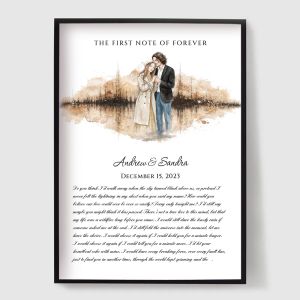 Personalised Poster -  Watercolor Poem Text - AI Poster